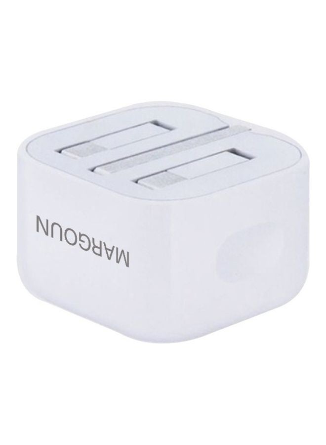MARGOUN - 20W USB-C Power Adapter with Fast Charge USB-C to Lightning Cable 1m White/Red - Image 1