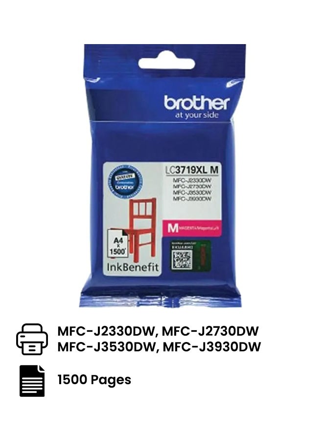 brother LC3719XL M - Magenta Ink Cartridge Replacement (Inkjet) - 1500 Pages Black  - Image 2