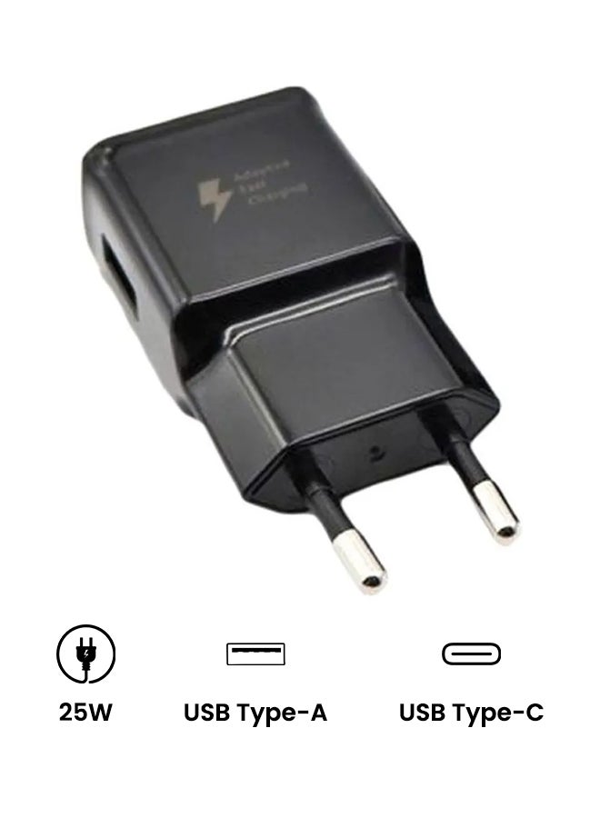 Samsung - Fast Charging Adapter With Type-C Cable Black - Image 1