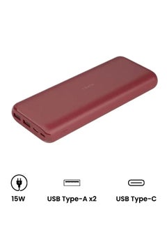 أوكي باور بانك رفيع لغاية 20000 mAh أحمر  - Image 2