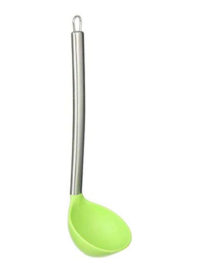 Silicone Ladle With Stainless Steel Handle Green - Image 1