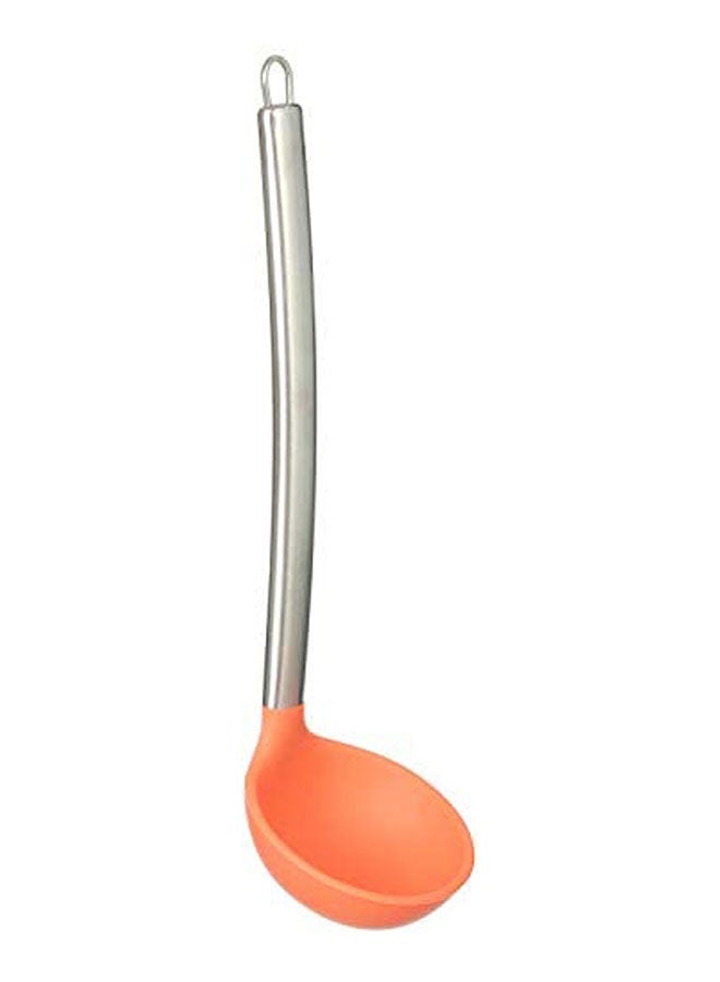 Silicone Ladle With Stainless Steel Handle Orange - Image 2