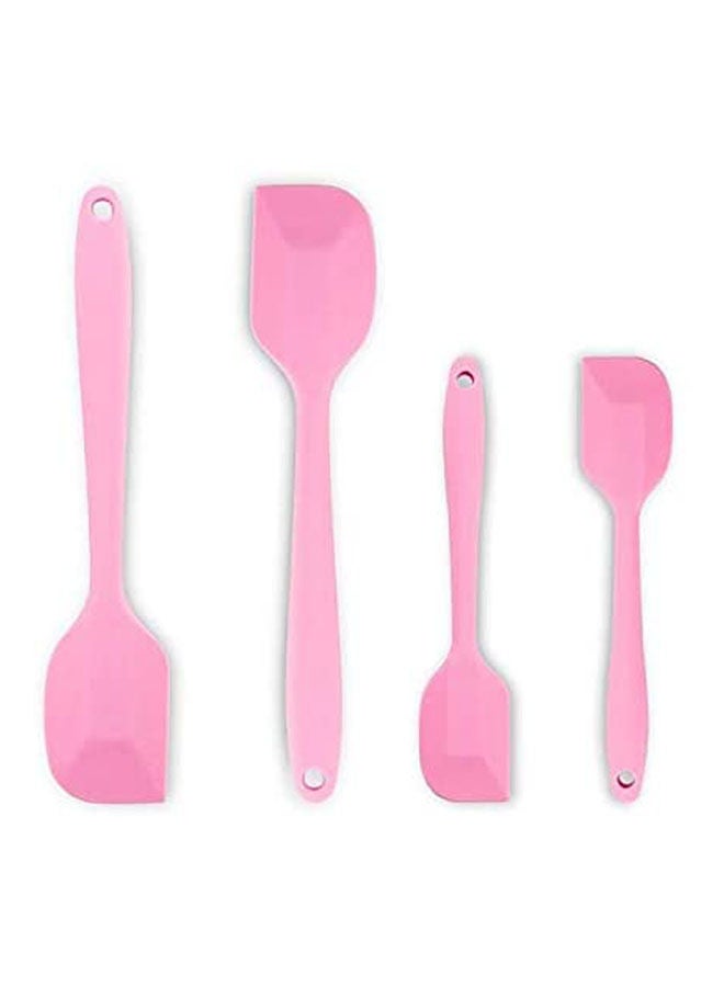 Generic Silicone Spatula Set With Hygienic Solid Coating 4 Pack Pink  - Image 1