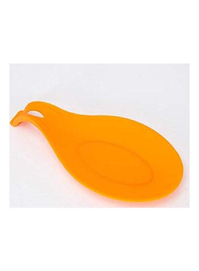 Silicone Spoon Rest Heat Resistant Non Stick Silicone Cooking Tools Mat Orange  - Image 1