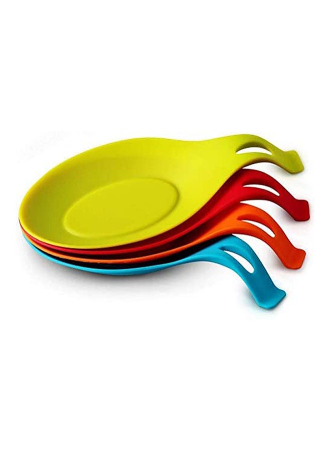 Silicone Spoon Rest Kitchen Spoon Holder 4 Pack Multicolour - Image 2