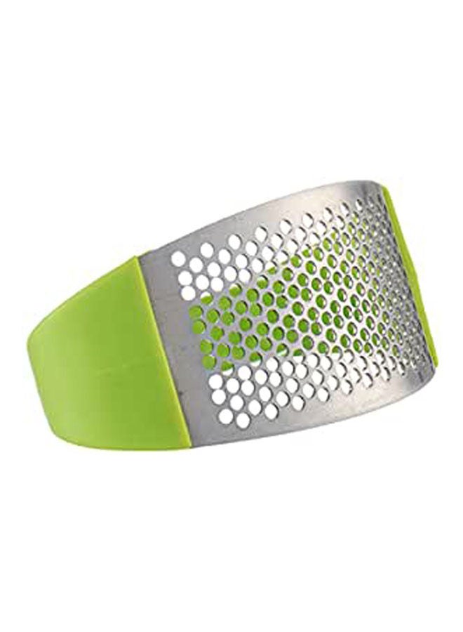 Stainless Steel Garlic Grater With Plastic Handle Green - Image 1