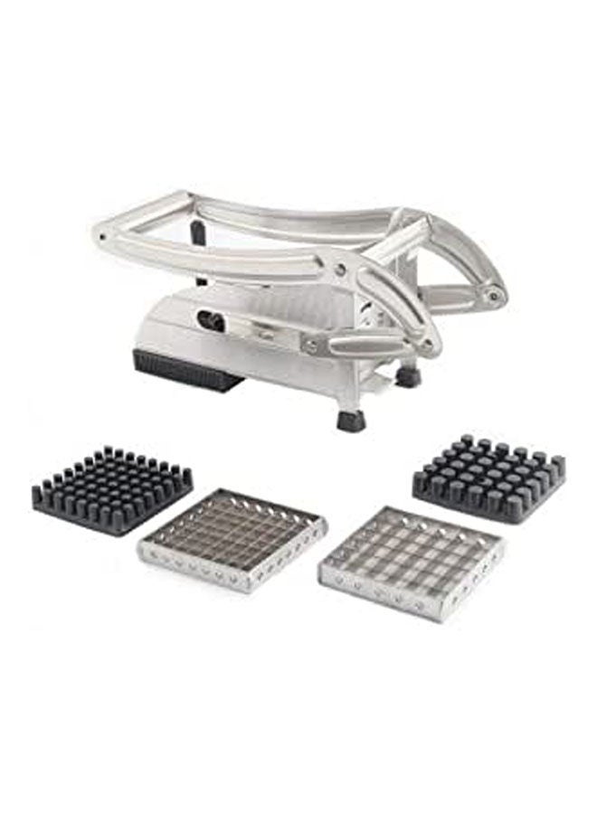 Stainless Steel Potato Chipper French Fries Slicer Chip Cutter Chopper Maker Silver - Image 1