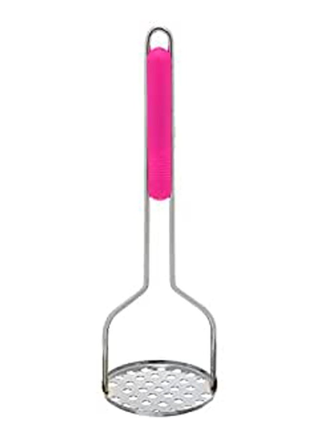 Stainless Steel Potato Masher With Plastic Handle Mauve Silver - Image 2