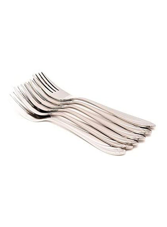 Stainless Steel Small Forks 6Pcs Silver 14cm - Image 2