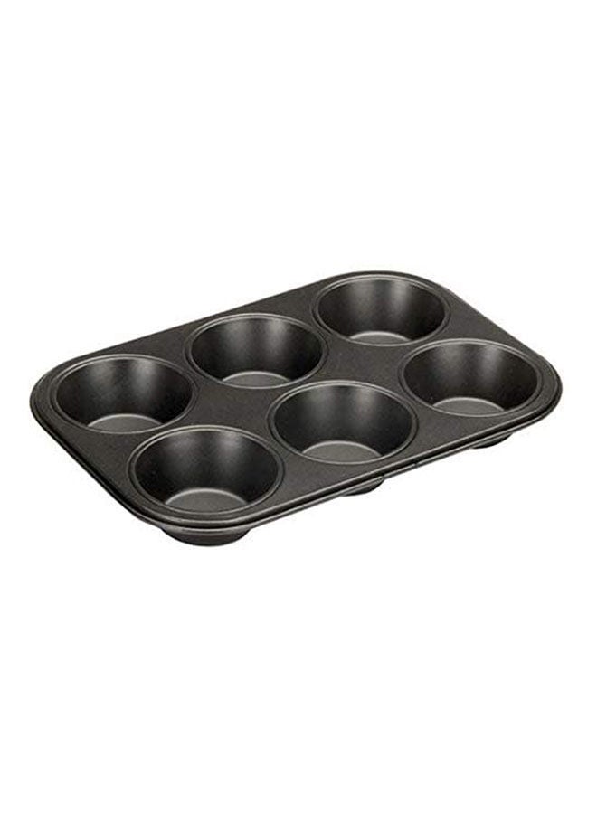 Standard d 6 Cup Muffin Cupcake Pan Black - Image 2