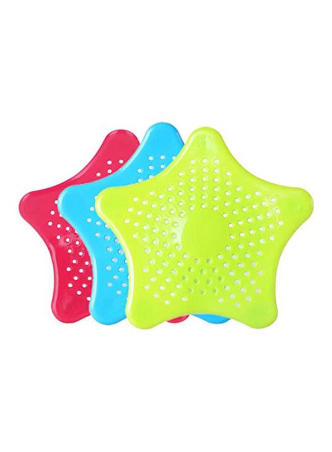 Star Floor Drain Sink Strainer Sewer Filter For Bathroom Kitchen Hair Stopper Cover Set Of 3 Multicolour - Image 2
