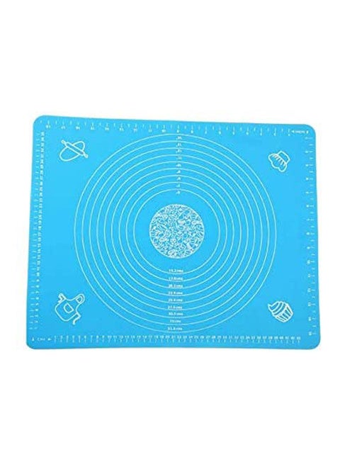Useful For Baking Sugar Craft Fondant Pastry Icing Cake Clay Large Silicone Mat With Measurements Blue