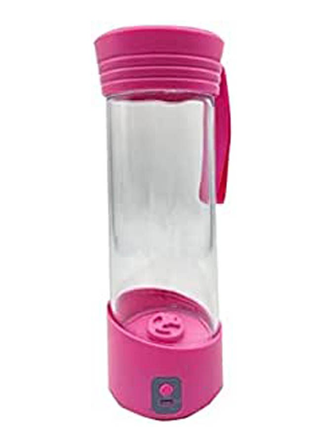 Electric Fruit Juicer Handheld Smoothie Maker Blender Pink 380ml