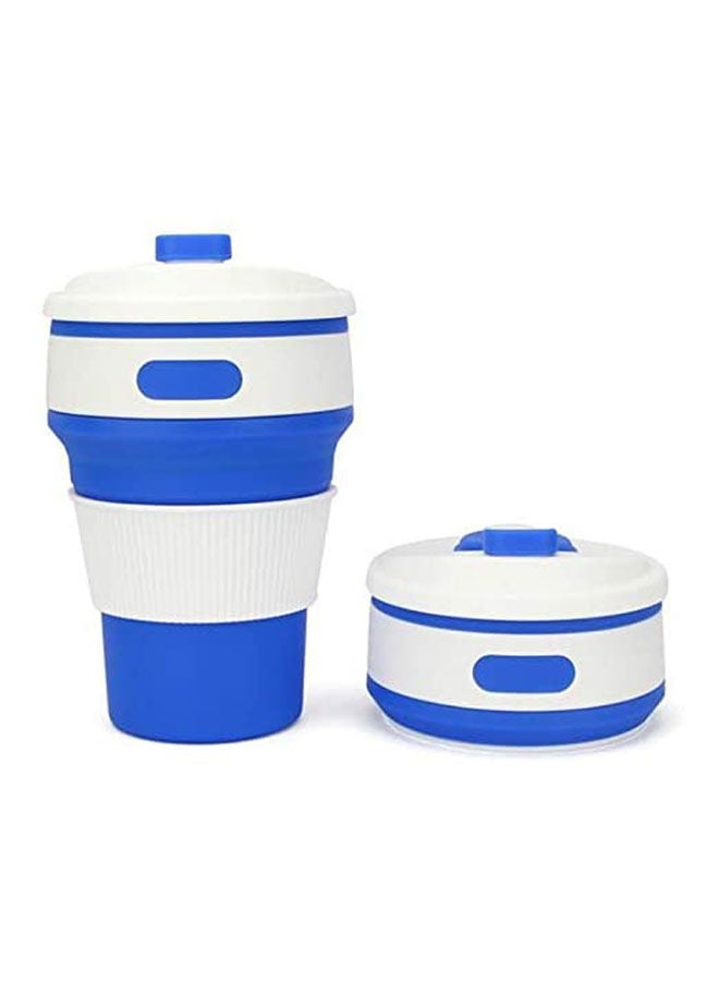 Folding Silica Gel Coffee Cup Blue - Image 2