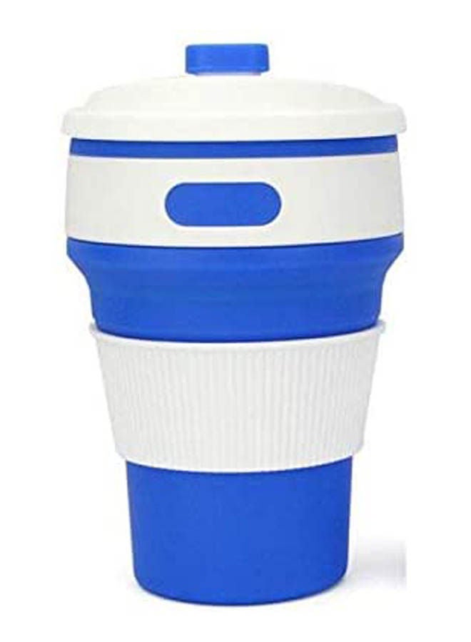 Folding Silica Gel Coffee Cup Blue - Image 1