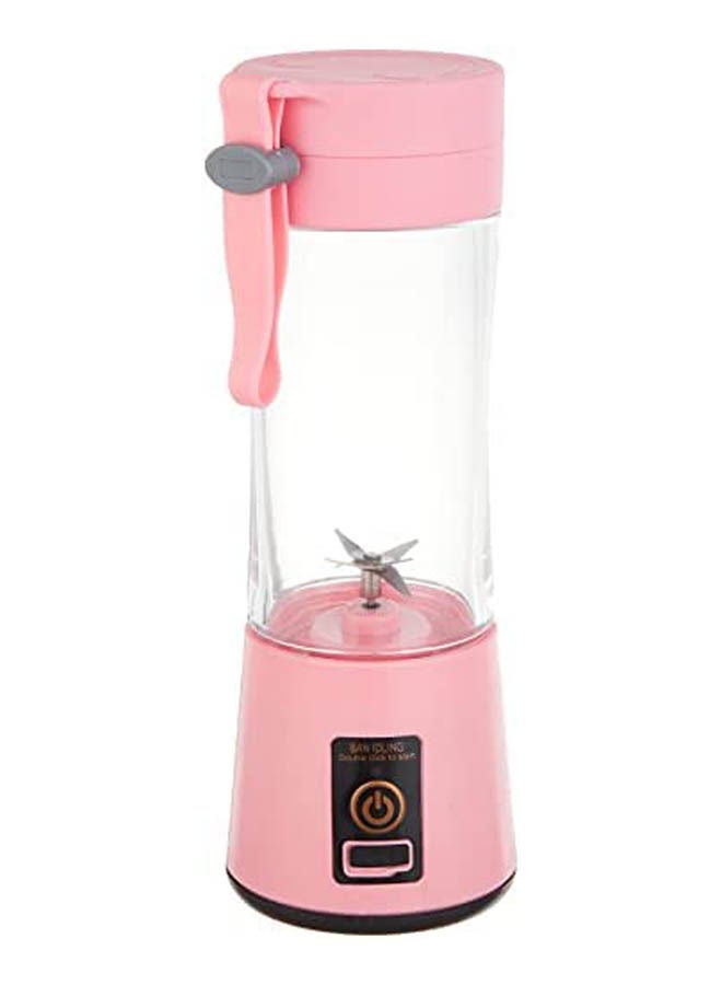 Hand Portable Blender Mixer Usb Charging Pink 380ml