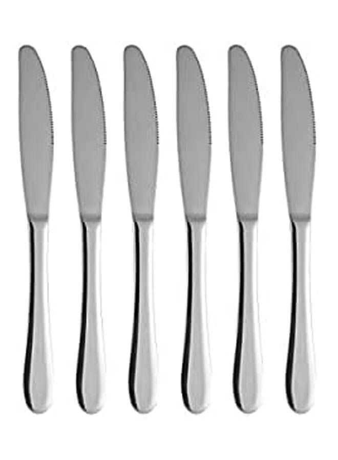 ماركة غير محددة Butter Knive Set 6 Pcs Silver 