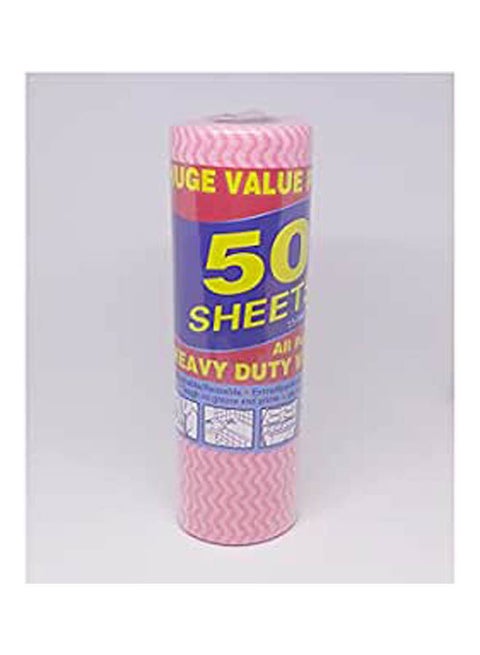 Towels Roll 50 Sheets Pink