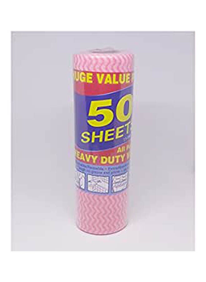 Generic - Towels Roll 50 Sheets Pink - Image 1