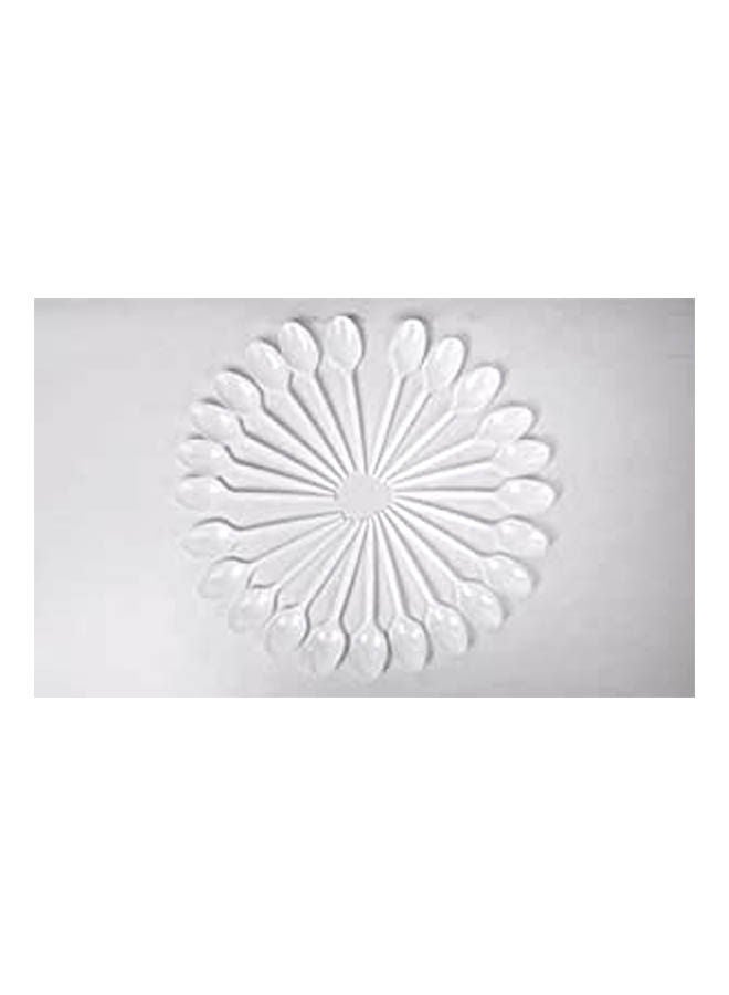 Large Plastic Spoons 24 Pcs White 