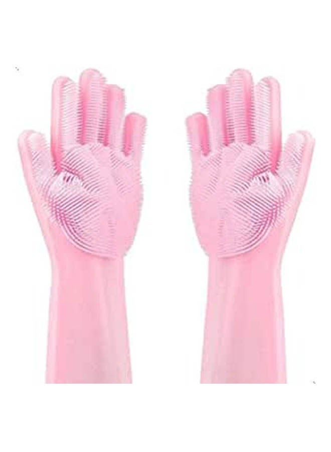 Magic Scrubber Cleaning Gloves Pink 