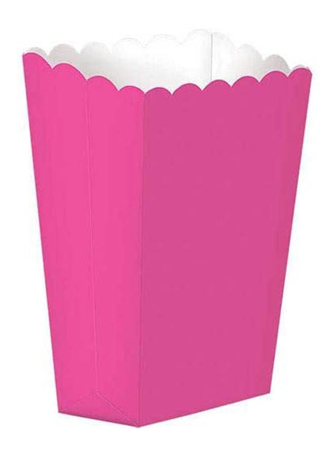 Generic Bright Small Paper Popcorn Boxes 5Pcs Pink 