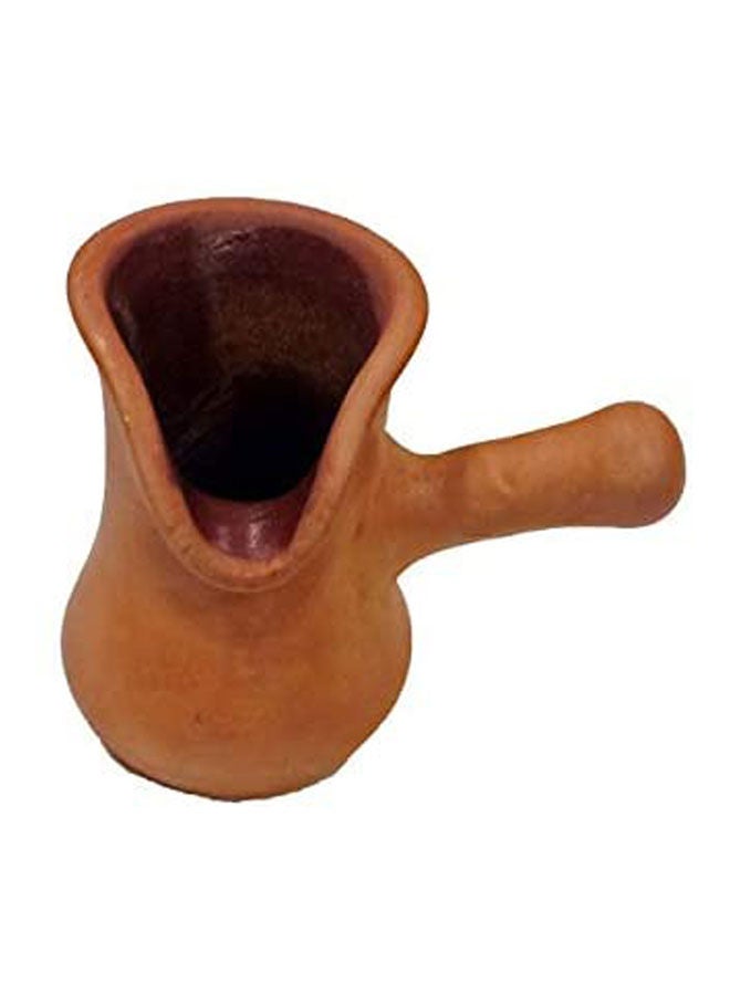 Coffee Pot Stoneware 1 Cup Brown