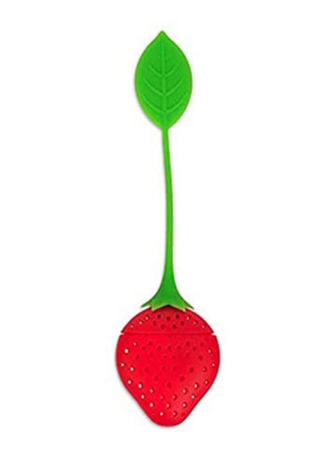 Cute Strainer Steeper With Drip Tray Best For Leaf Or Herbal Tea Strawberry Shape Chichic Silicone Loose Tea Infuser Set Red
