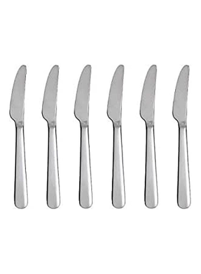 ماركة غير محددة Dessert Knife-Pack Of 6 Silver 