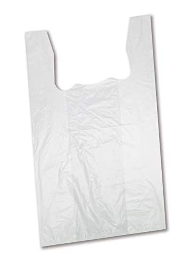 Disposable T-Shirt Plastic Bag 50 Pieces White 21x25cm