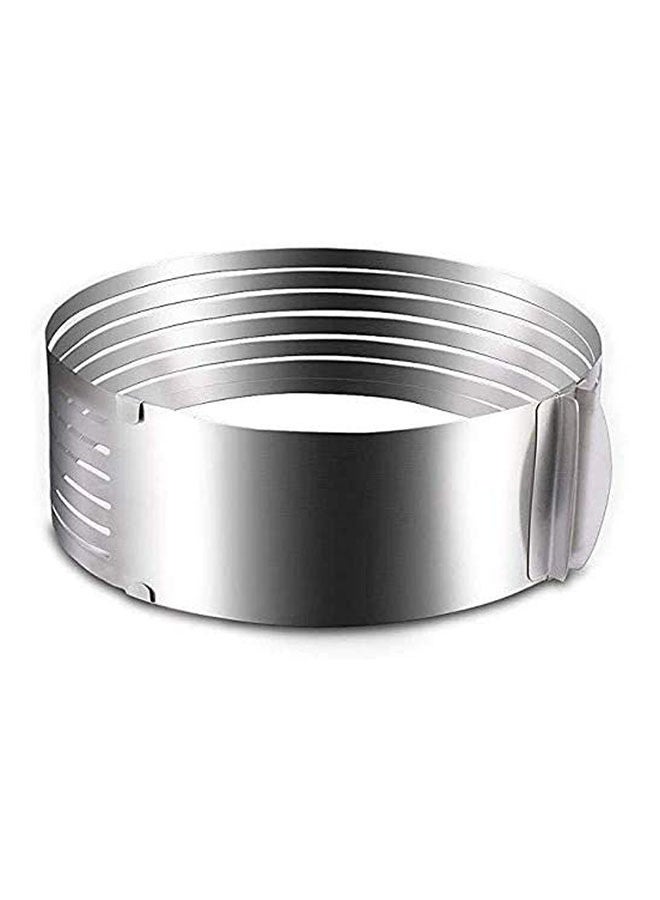 Diy Round Stainless Steel Mousse Mould Layer Cake Slicer Stainless Steel Cake Ring Cutter Mousse Mold Slicing Cake Silver 
