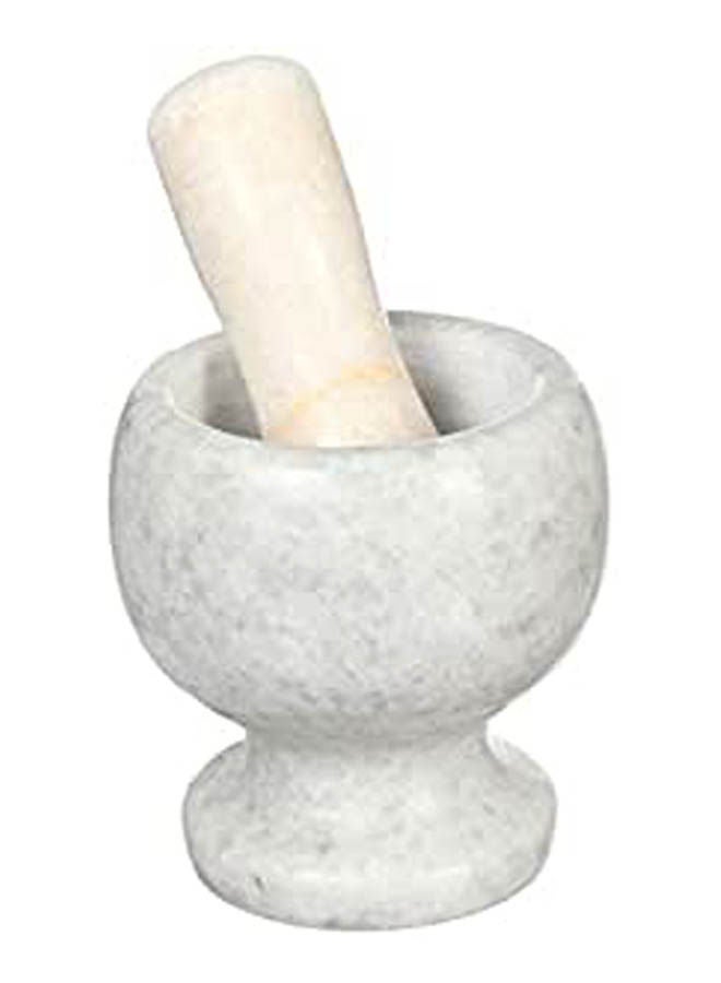 Marble Multi Purpose Mortar And Pestle Set White 