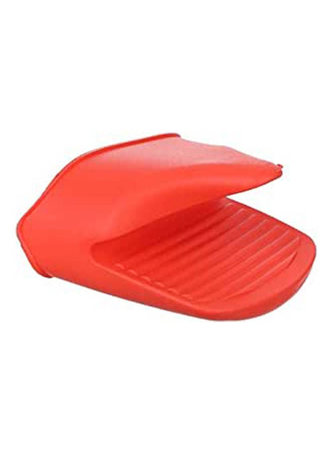 Microwave Oven Gloves For Kitchen Oven Waterproof Silicone Gloves Grill Grill Finger Gloves Red  - Image 1