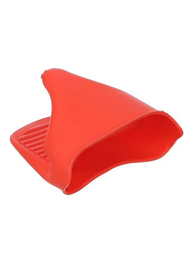 Microwave Oven Gloves For Kitchen Oven Waterproof Silicone Gloves Grill Grill Finger Gloves Red  - Image 2