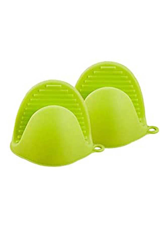 Microwave Oven Gloves For Kitchen Oven Waterproof Silicone Gloves Grill Grill Finger Gloves Green 