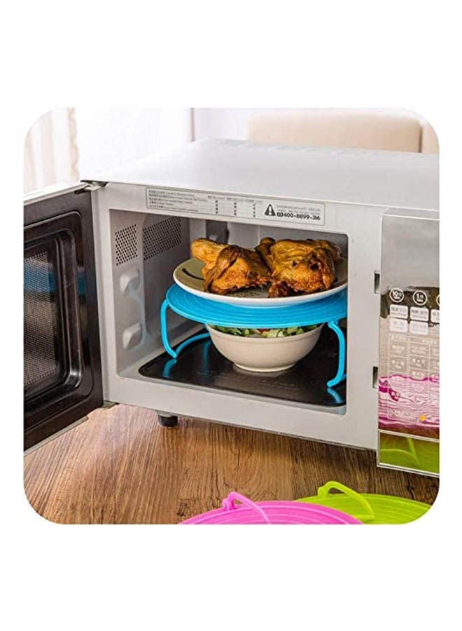 Microwave Oven Heating Shelf Double Insulated Heating Kitchen Tray Rack Blue  - Image 2