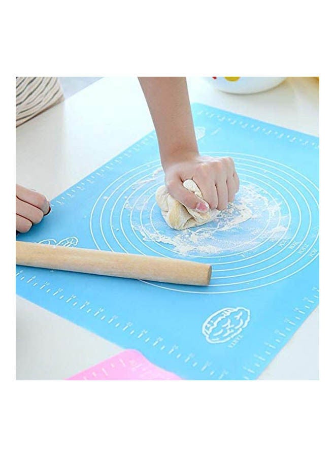 Non Stick Silicone Baking Mat Liners Rolling Baking Mat With Measurements Blue  - Image 2