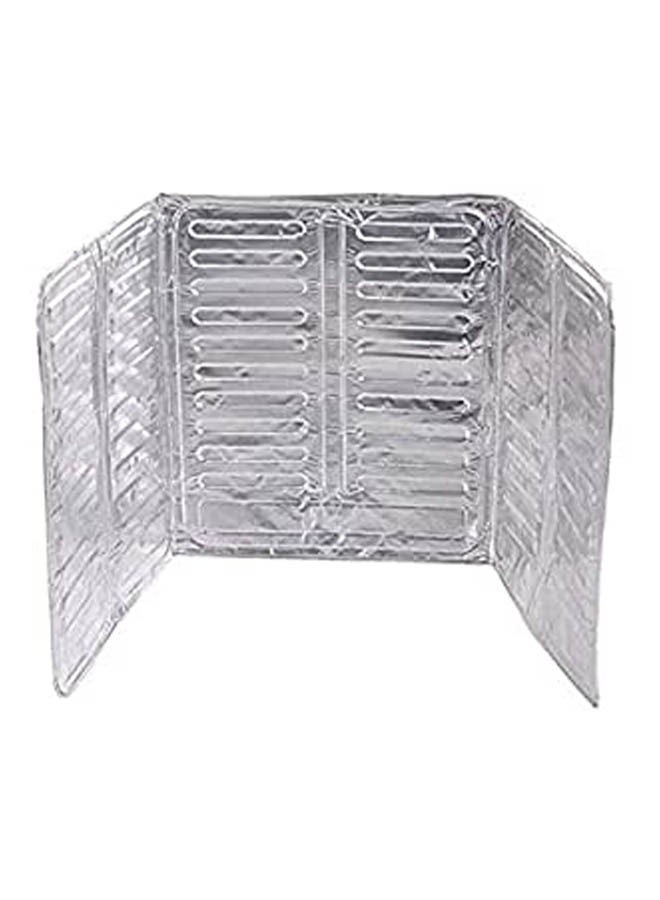 Oil Splash Guard Aluminum Foil Gas Stove Shield Oil Splatter Screen Kitchen Tool Silver - Image 1