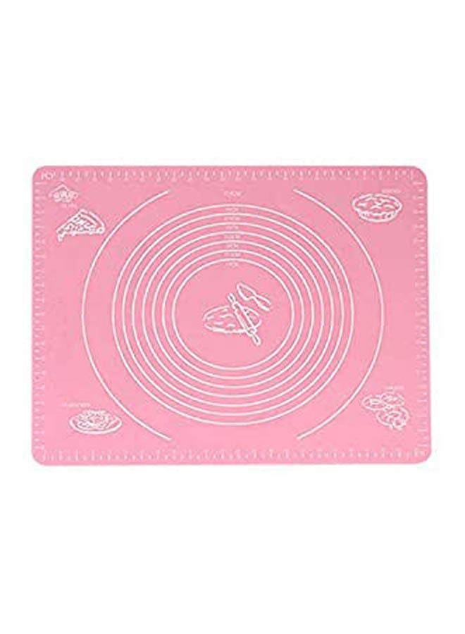 Non Stick Silicone Baking Mat Pad Kneading Dough Pad Baking Rolling Pastry Mat With Scales Kitchen Cooking Tool Pink 40x30cm  - Image 1