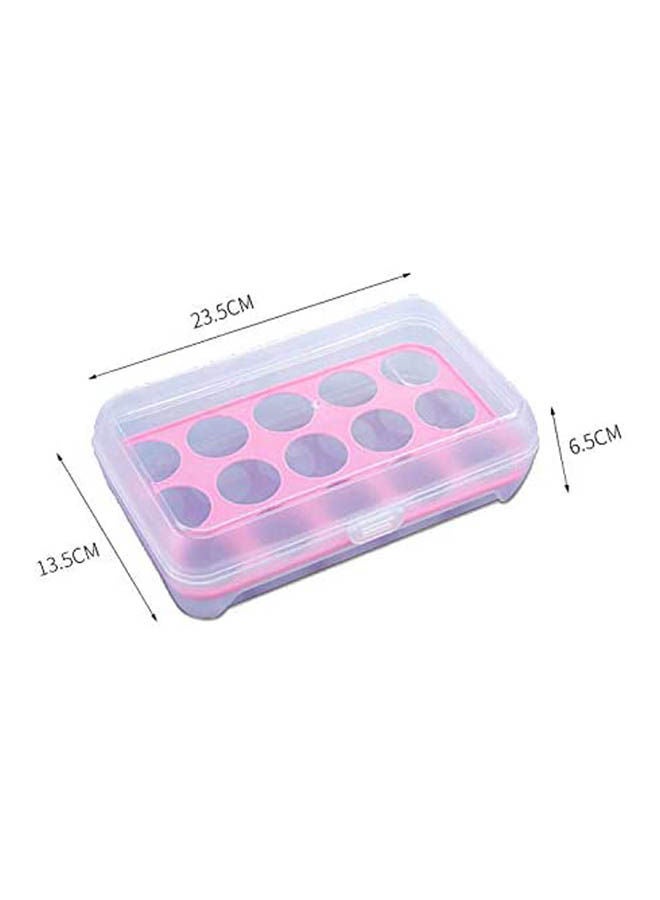 Generic Eggs Dispenser Kitchen Egg Tray Eggs Egg Storage Holder Egg Box Carrier Container With Lid Pink  - Image 2