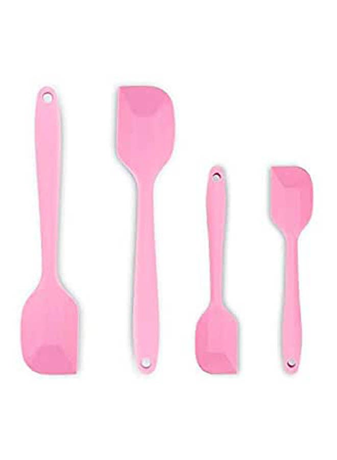 Generic Silicone Spatula Scraper Set With Hygienic Solid Coating Pink  - Image 1