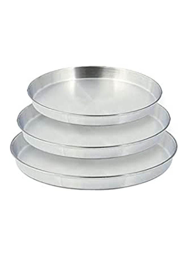 Generic - Pizza Pan Set Aluminum Silver 26-28-30cm - Image 1