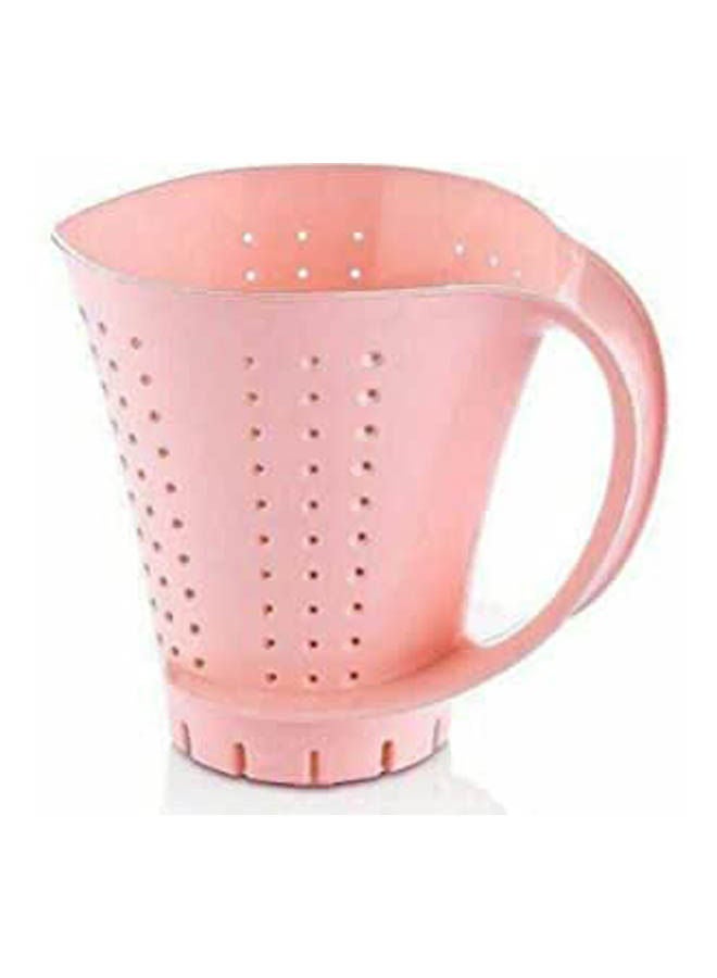 Plastic Cup Shaped Rice Strainer Pink 