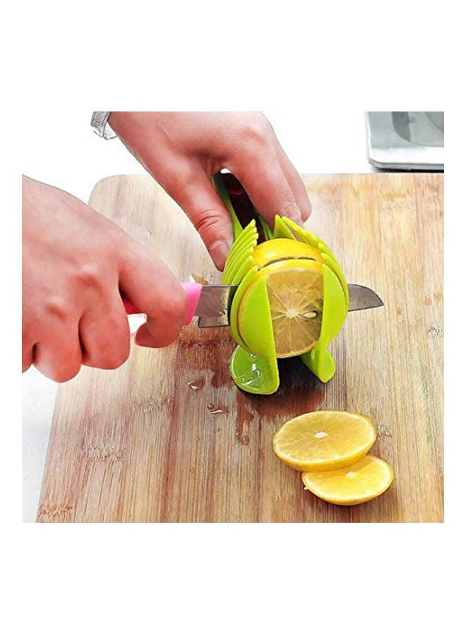 Plastic Onion Slicer And Tomato Cutter Tool Yellow - Image 2