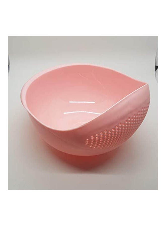 Plastic Wash Sieve For Rice Vegetables And Fruits Pink - Image 1