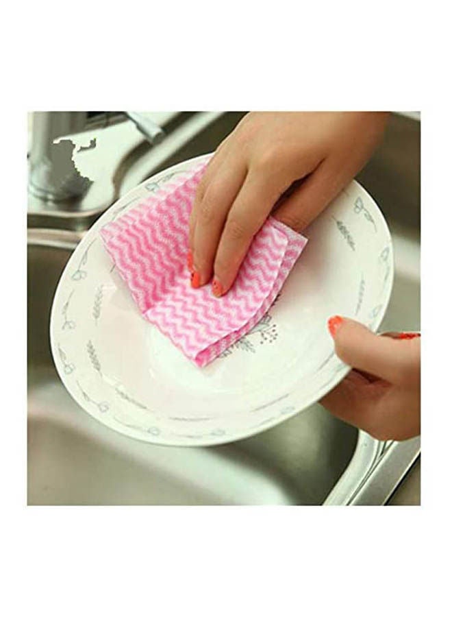 Polyester Solid Pattern Kitchen Towels Pink - Image 2