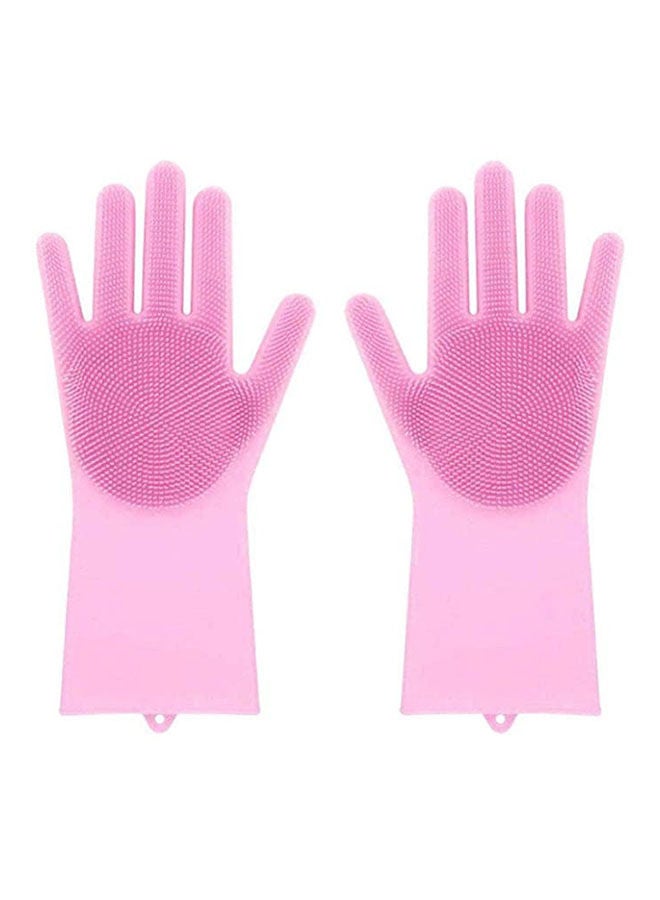 Brush Gloves Set For Cleaning Cooking Tools Pink  - Image 1