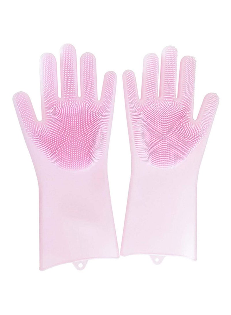 Brush Gloves Set For Cleaning Cooking Tools Pink  - Image 2