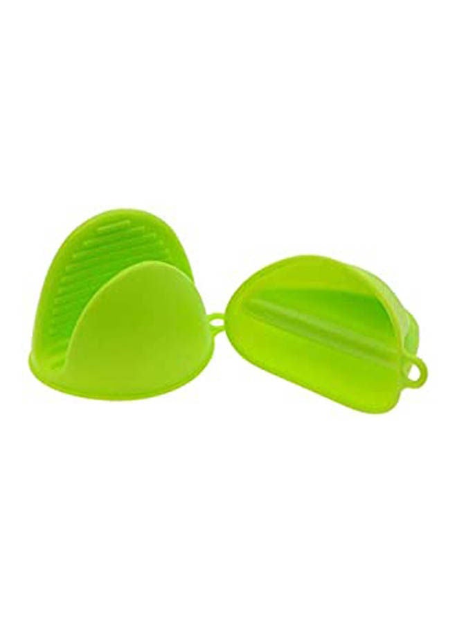 Generic - Pot Holder Oven Gloves Cooking P Grips Mitts Silicone Insulated Hand Clip Potholder For Kitchen Heat Resistant Green - Image 1