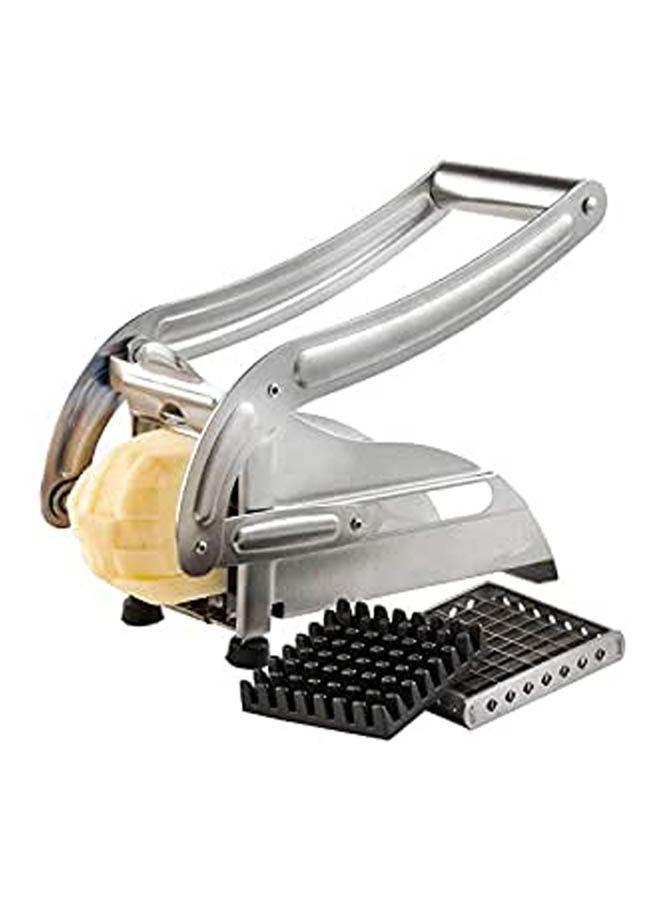 Potato Chipper With Changable Blades For Making Chips French Fries American Style Chips Stainless Steel Silver 